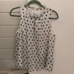 J crew black and white top.